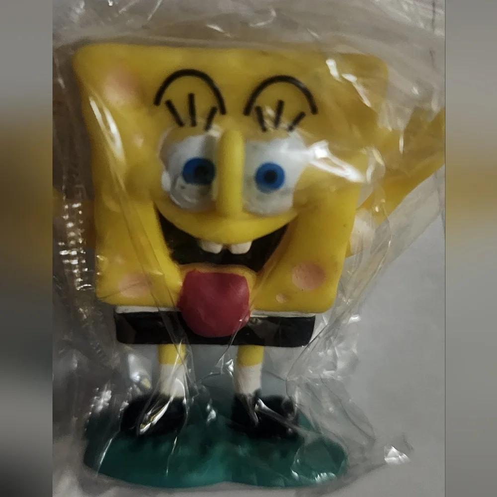 7 Vintage SpongeBob Figures/Cake Toppers. Never Used